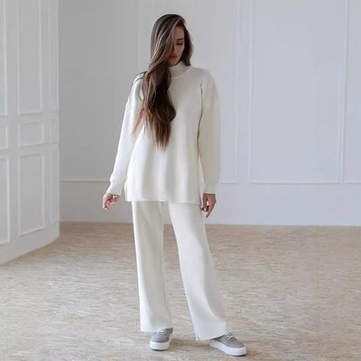 Orris Casual Slit Sweater Suit