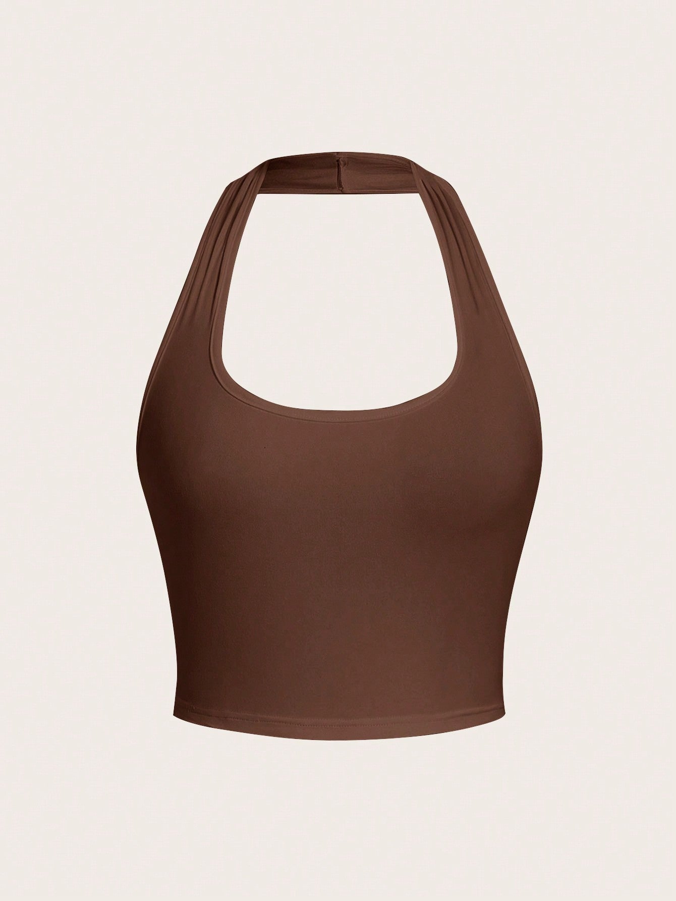 Orris Cropped Halter Neck Tank Top