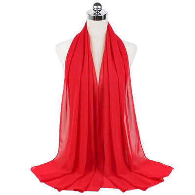 Orris Monochrome Pearl Chiffon Hijab Scarf