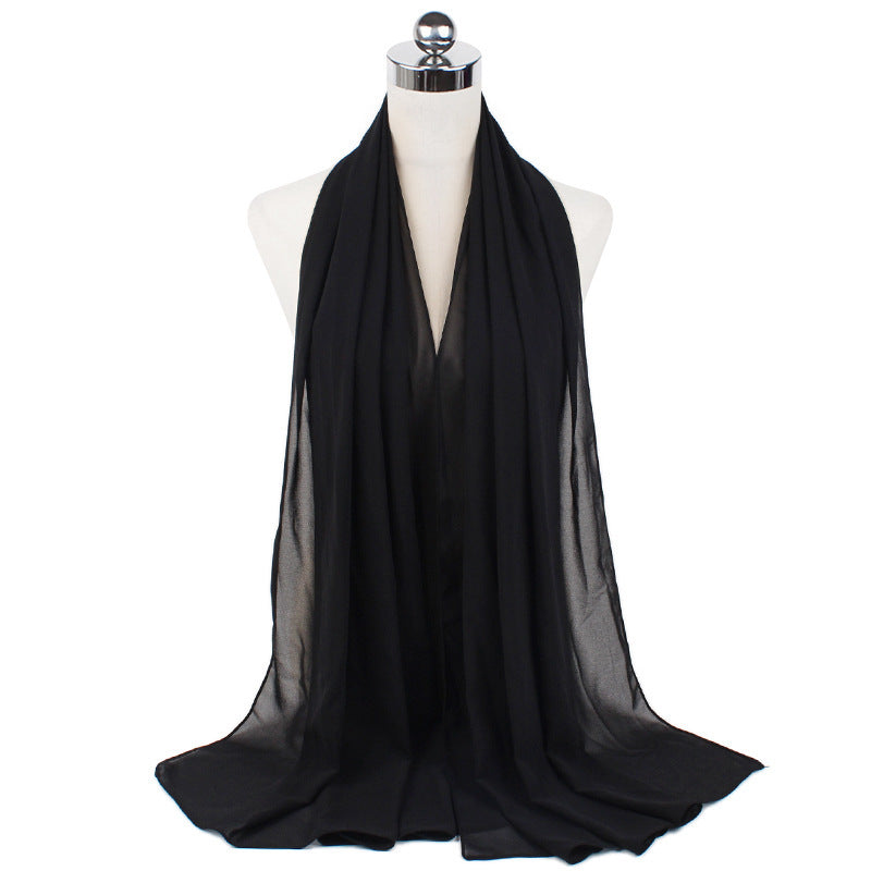 Orris Monochrome Pearl Chiffon Hijab Scarf