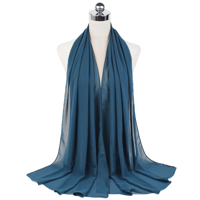 Orris Monochrome Pearl Chiffon Hijab Scarf