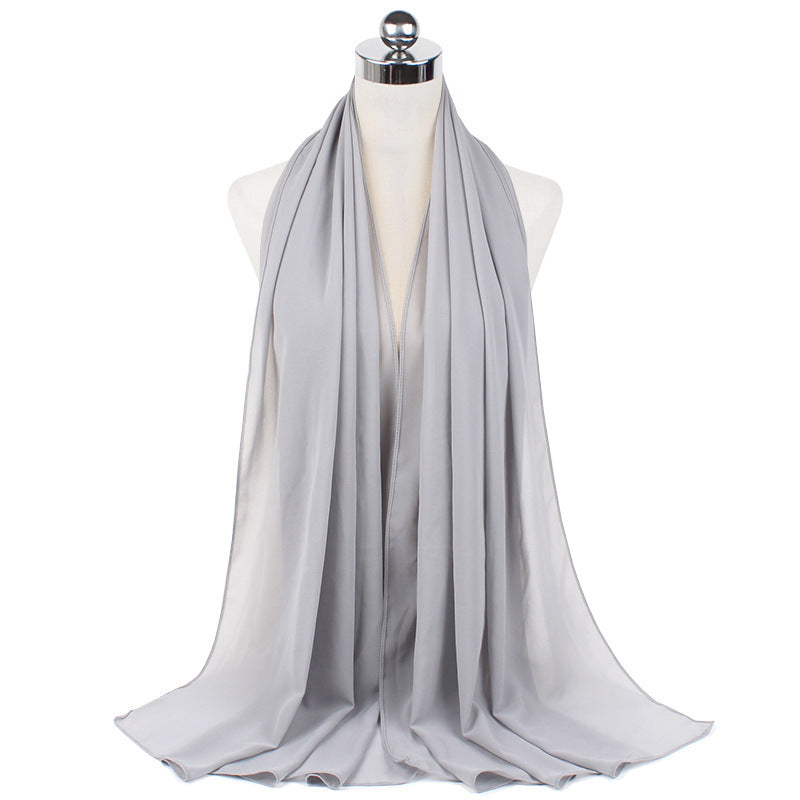 Orris Monochrome Pearl Chiffon Hijab Scarf