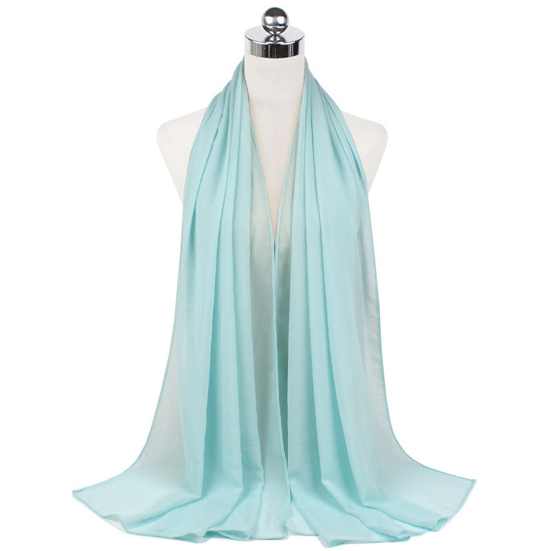 Orris Monochrome Pearl Chiffon Hijab Scarf