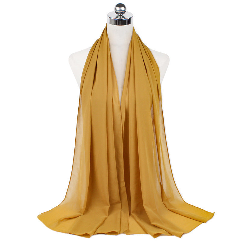 Orris Monochrome Pearl Chiffon Hijab Scarf