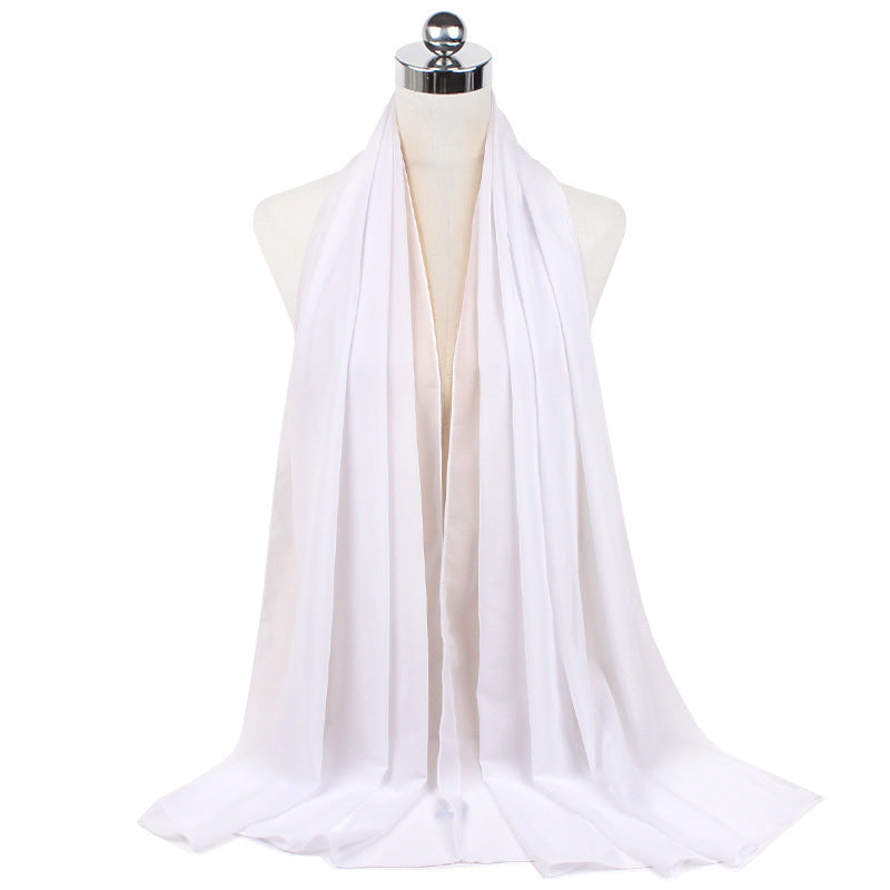 Orris Monochrome Pearl Chiffon Hijab Scarf