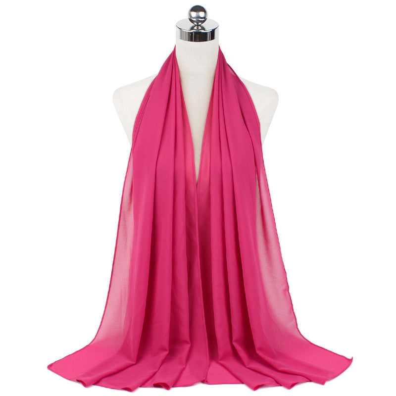 Orris Monochrome Pearl Chiffon Hijab Scarf