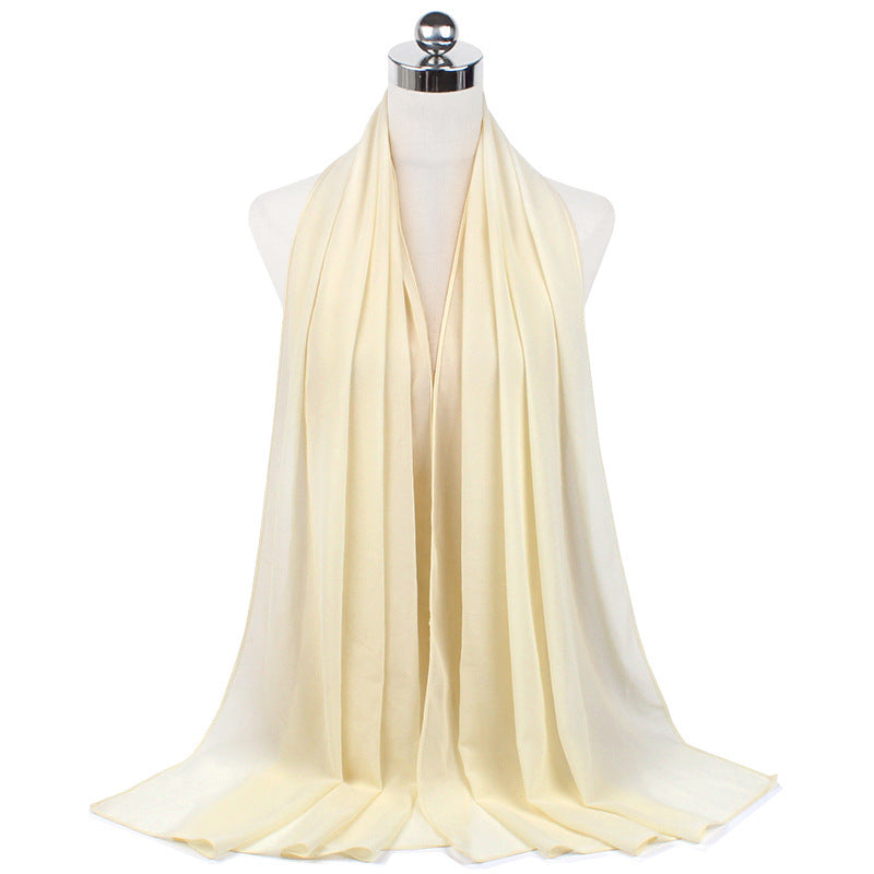 Orris Monochrome Pearl Chiffon Hijab Scarf