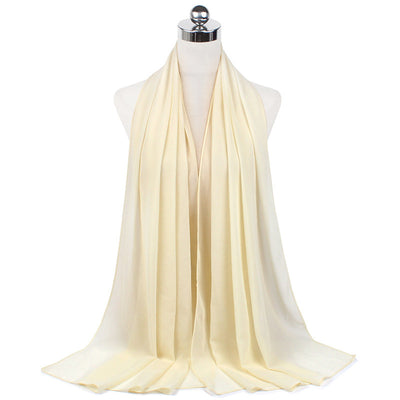 Orris Monochrome Pearl Chiffon Hijab Scarf