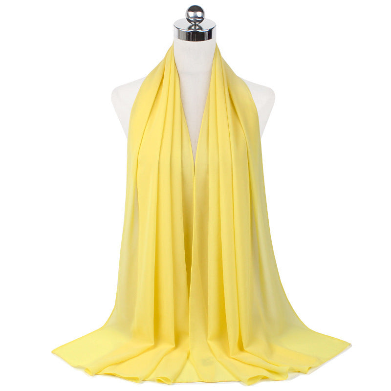 Orris Monochrome Pearl Chiffon Hijab Scarf