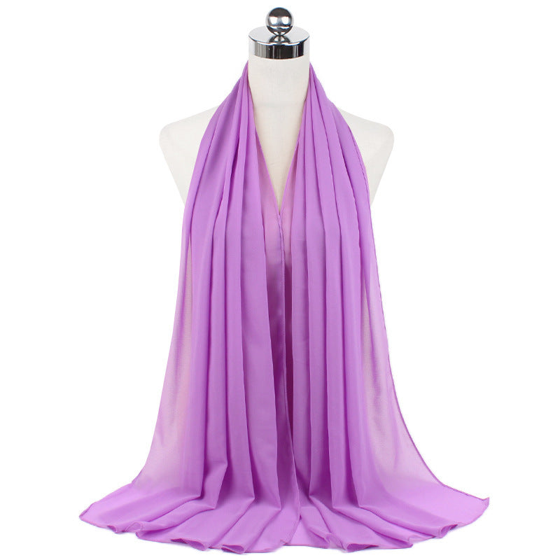 Orris Monochrome Pearl Chiffon Hijab Scarf