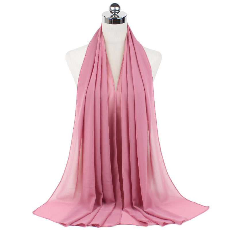 Orris Monochrome Pearl Chiffon Hijab Scarf