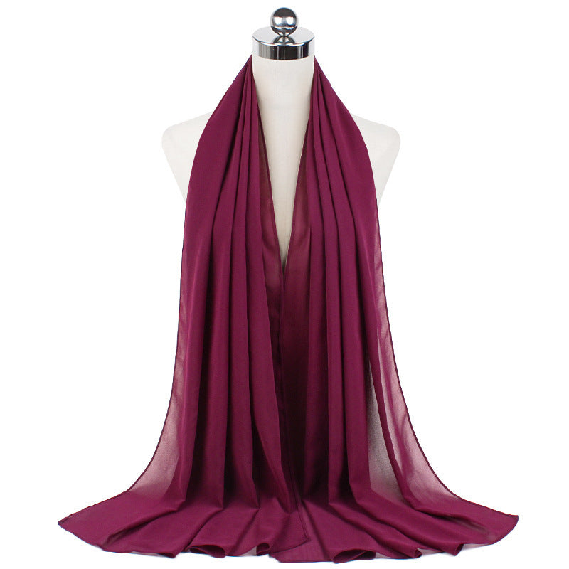 Orris Monochrome Pearl Chiffon Hijab Scarf