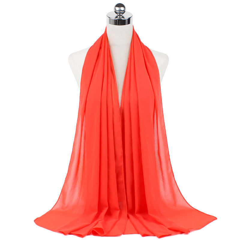 Orris Monochrome Pearl Chiffon Hijab Scarf