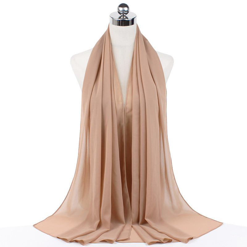 Orris Monochrome Pearl Chiffon Hijab Scarf