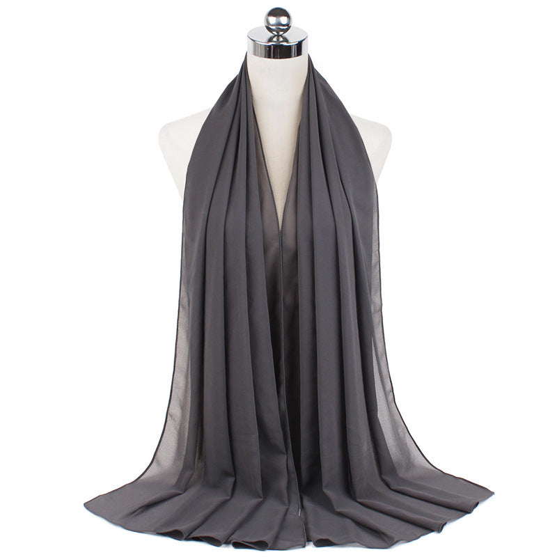 Orris Monochrome Pearl Chiffon Hijab Scarf