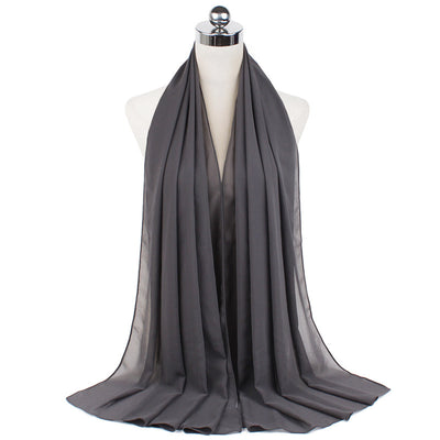 Orris Monochrome Pearl Chiffon Hijab Scarf