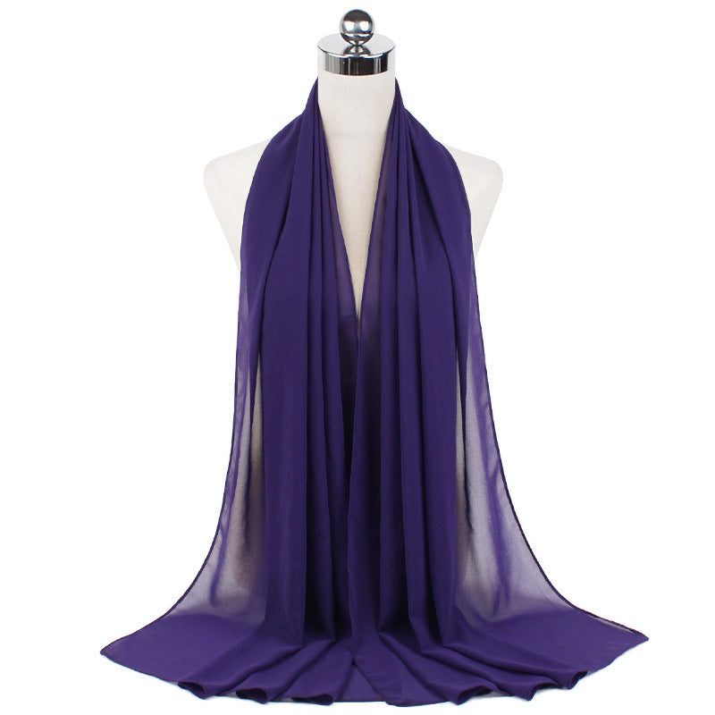 Orris Monochrome Pearl Chiffon Hijab Scarf