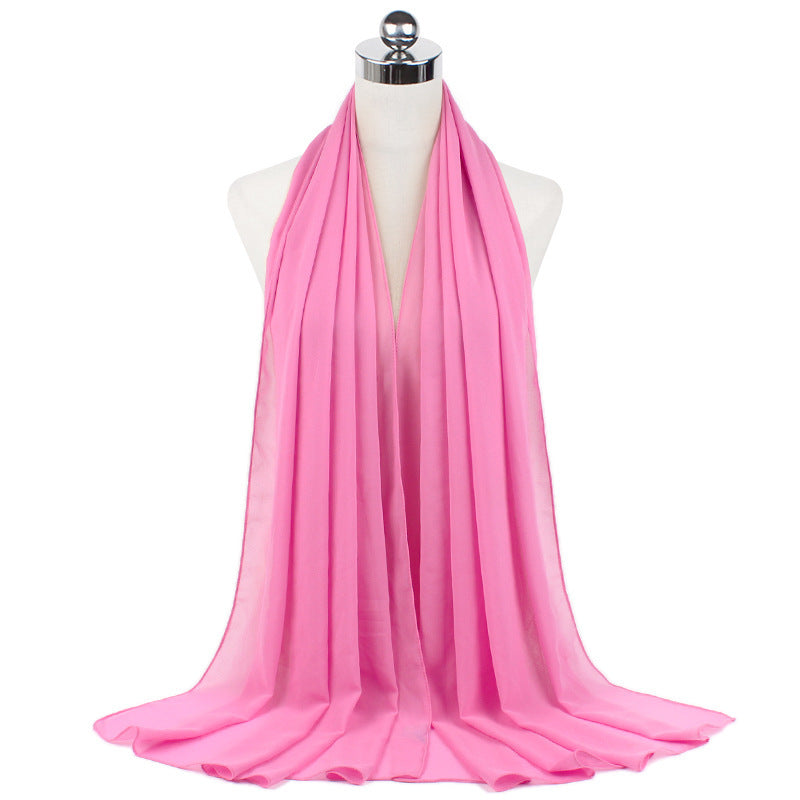Orris Monochrome Pearl Chiffon Hijab Scarf