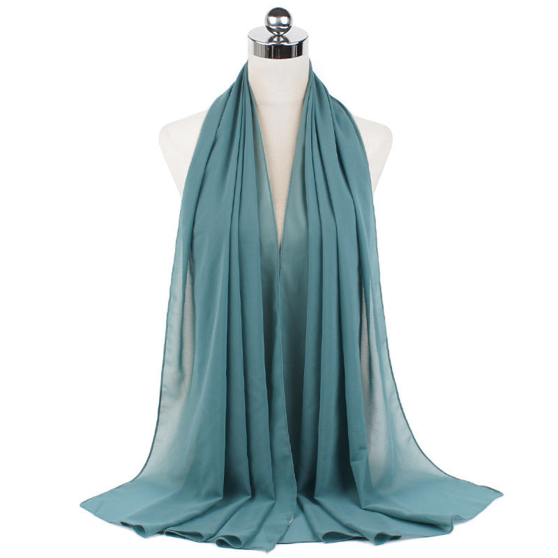 Orris Monochrome Pearl Chiffon Hijab Scarf