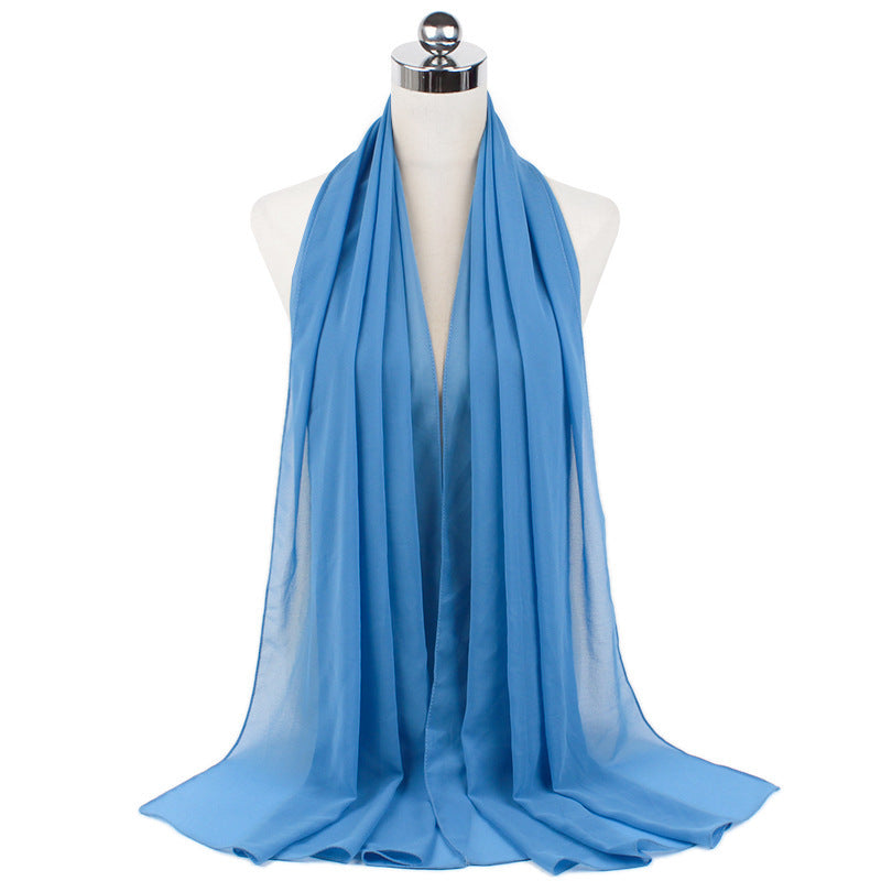 Orris Monochrome Pearl Chiffon Hijab Scarf
