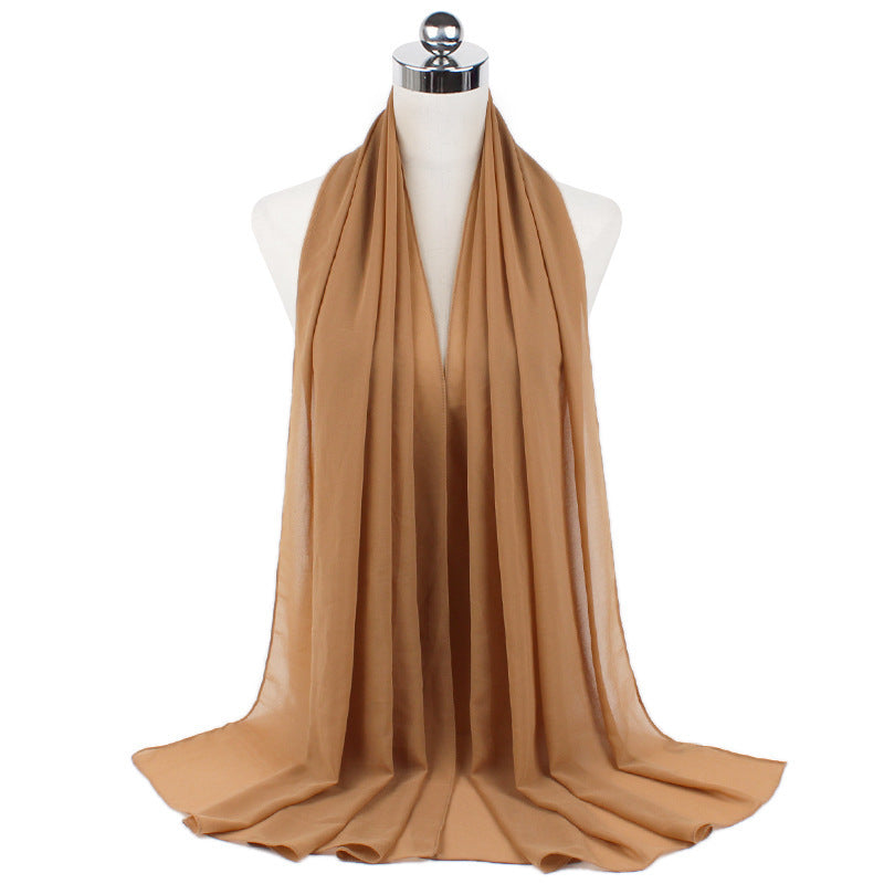 Orris Monochrome Pearl Chiffon Hijab Scarf