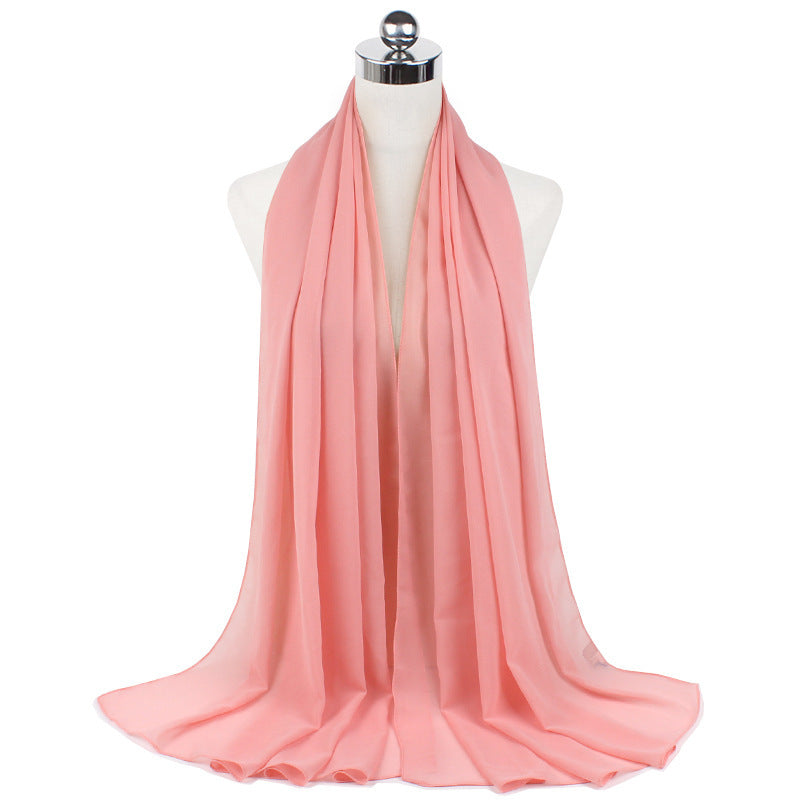 Orris Monochrome Pearl Chiffon Hijab Scarf