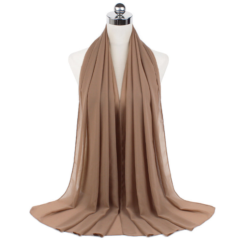 Orris Monochrome Pearl Chiffon Hijab Scarf