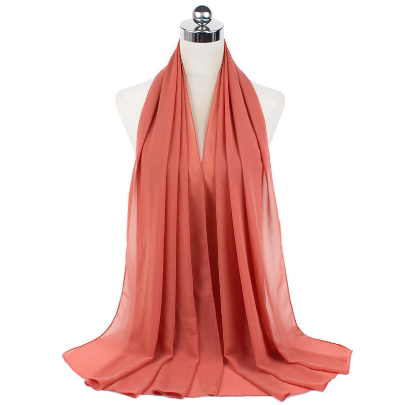 Orris Monochrome Pearl Chiffon Hijab Scarf
