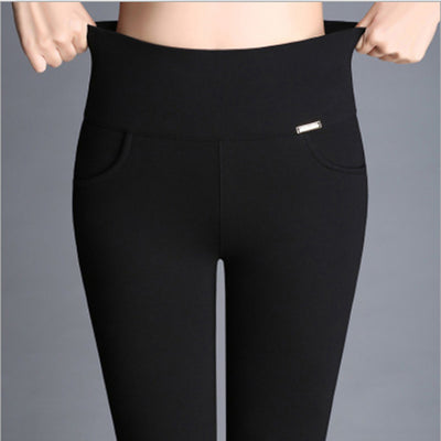 Orris High Waist Black Casual Leggings