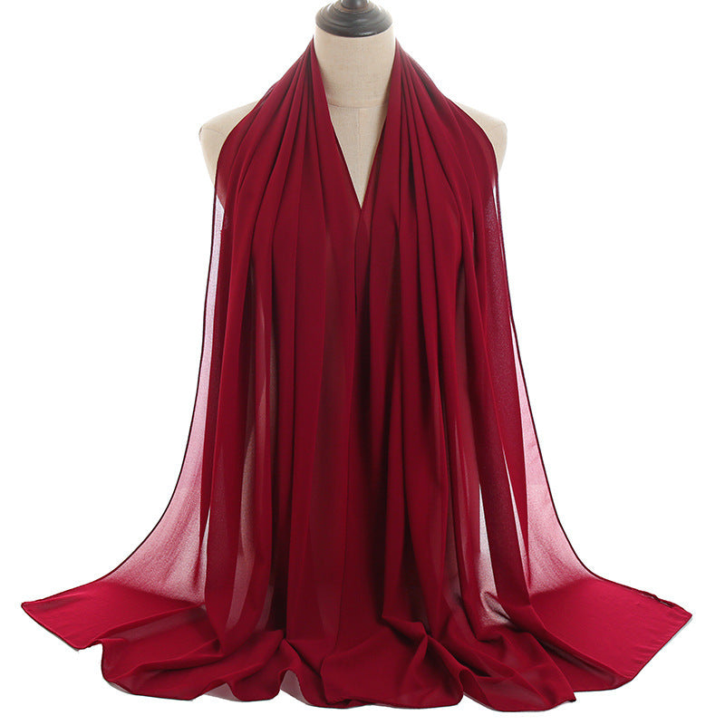 Orris Monochrome Pearl Chiffon Hijab Scarf