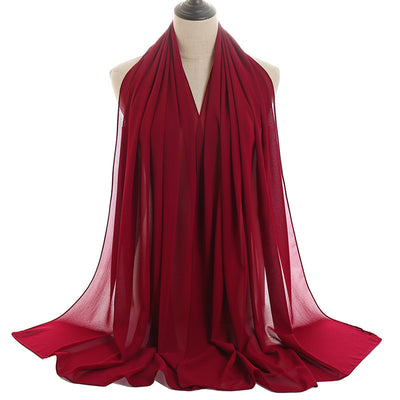 Orris Monochrome Pearl Chiffon Hijab Scarf