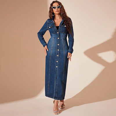 Orris Denim Cardigan Jacket Dress