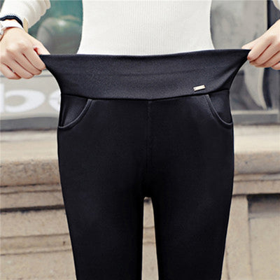 Orris High Waist Black Casual Leggings