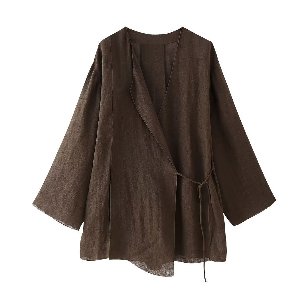 Orris Linen Cross Suit