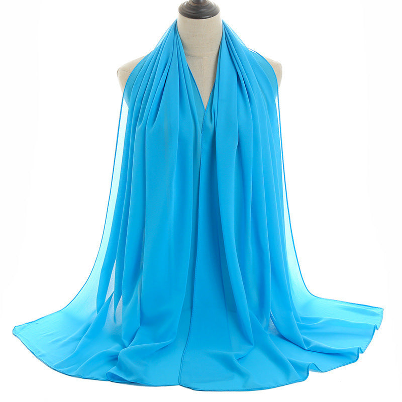 Orris Monochrome Pearl Chiffon Hijab Scarf