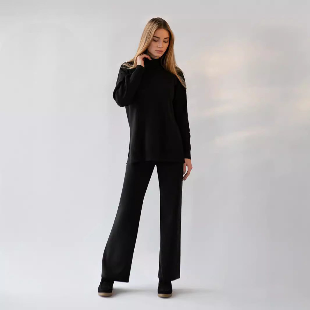Orris Casual Slit Sweater Suit