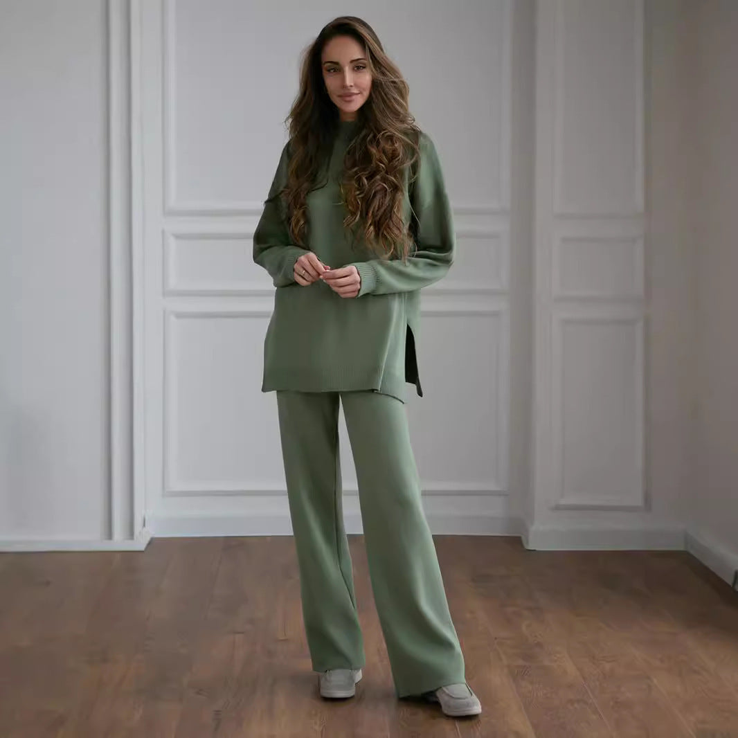 Orris Casual Slit Sweater Suit