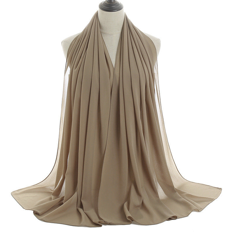 Orris Monochrome Pearl Chiffon Hijab Scarf