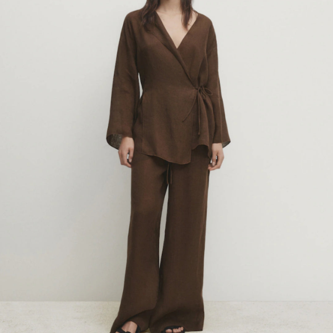 Orris Linen Cross Suit