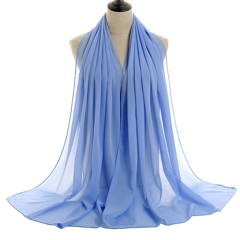Orris Monochrome Pearl Chiffon Hijab Scarf
