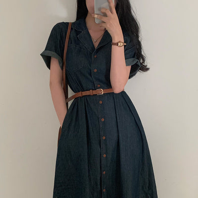 Orris Short Sleeve Denim Dress