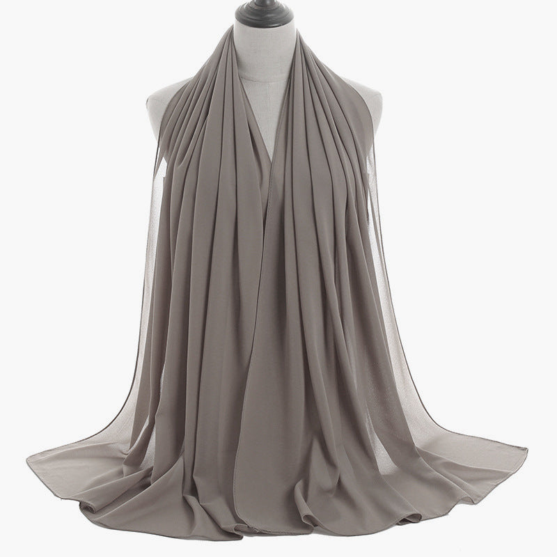 Orris Monochrome Pearl Chiffon Hijab Scarf