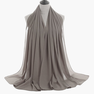 Orris Monochrome Pearl Chiffon Hijab Scarf