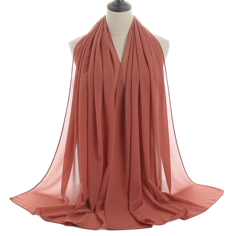 Orris Monochrome Pearl Chiffon Hijab Scarf