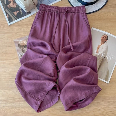 Orris High Waist Linen Straight Pants