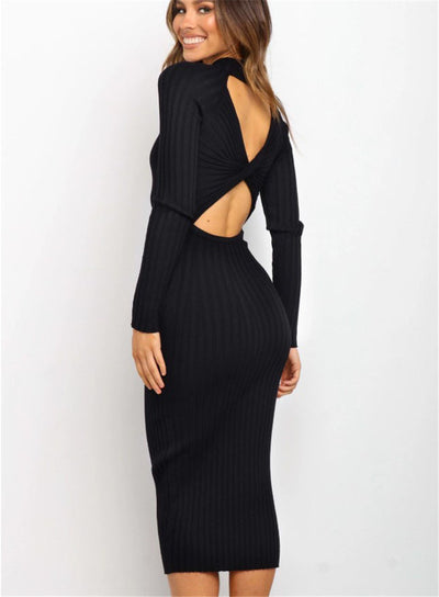 Orris Sweater Backless Dresses