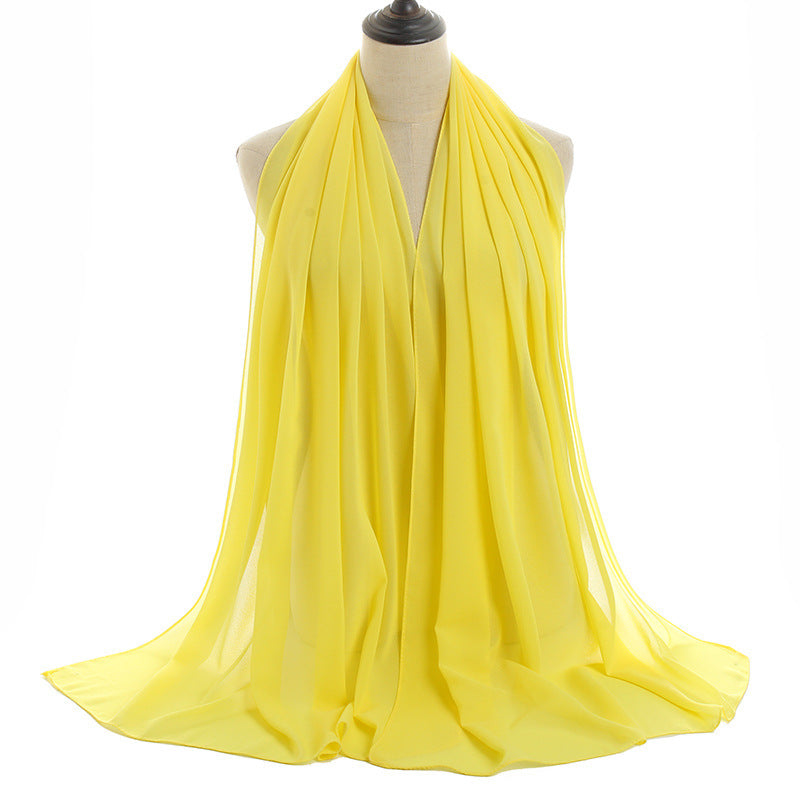 Orris Monochrome Pearl Chiffon Hijab Scarf