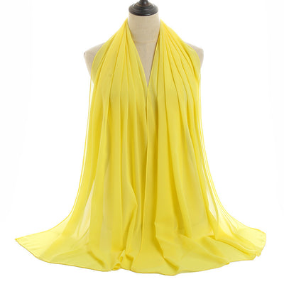 Orris Monochrome Pearl Chiffon Hijab Scarf