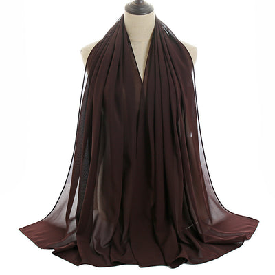 Orris Monochrome Pearl Chiffon Hijab Scarf