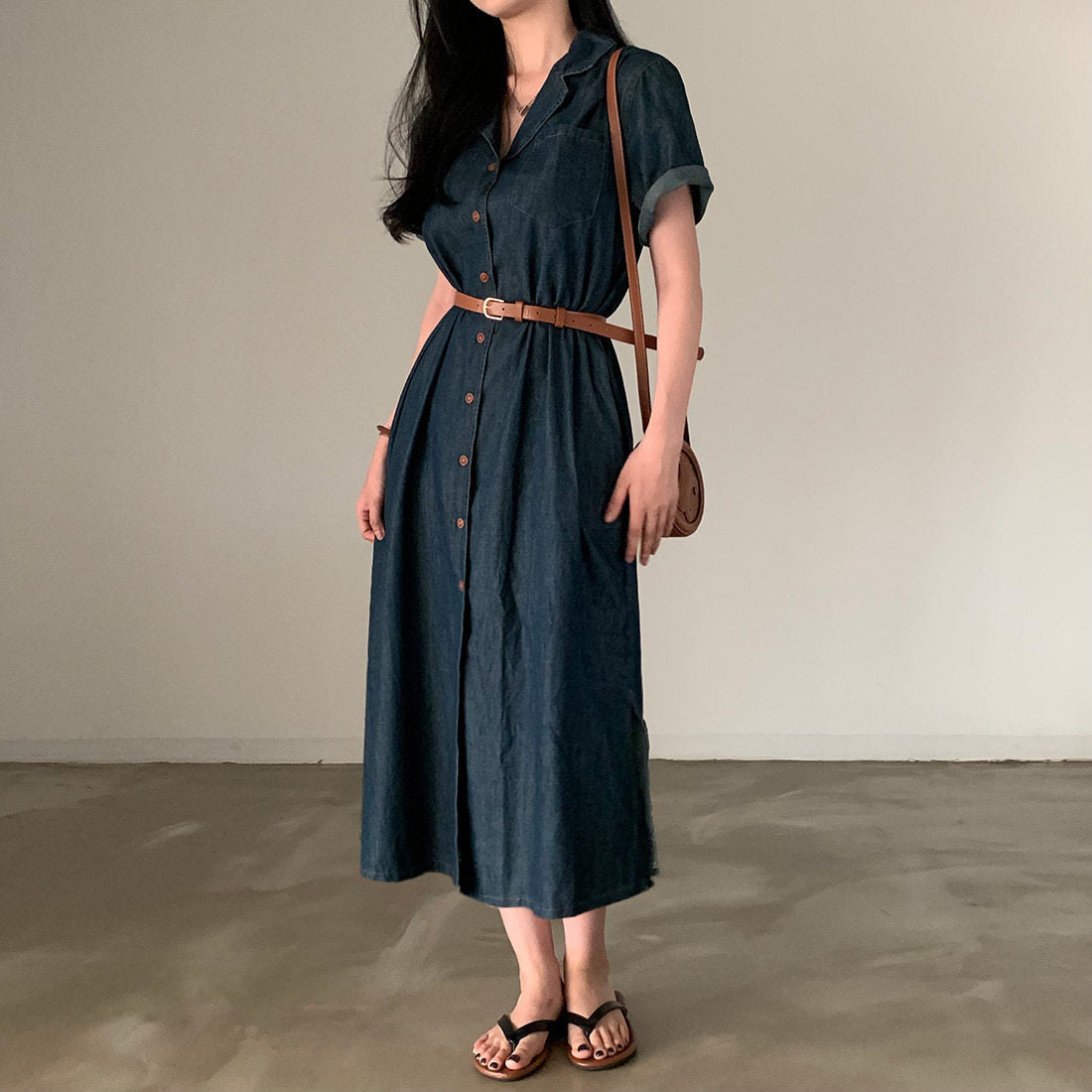 Orris Short Sleeve Denim Dress